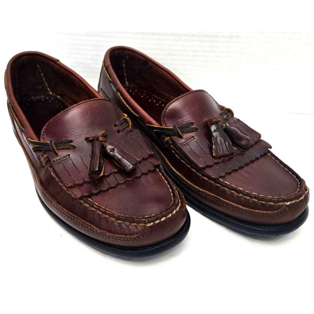 Sperry Top-Sider Men's Kiltie Tassel Loafers Brown Leather Boat Shoes Size 11W